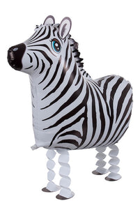Zebra Airwalker Ballon schwarz weiß