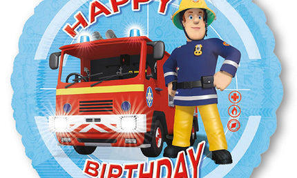Folienballon FEUERWEHRMANN SAM - Happy Birthday