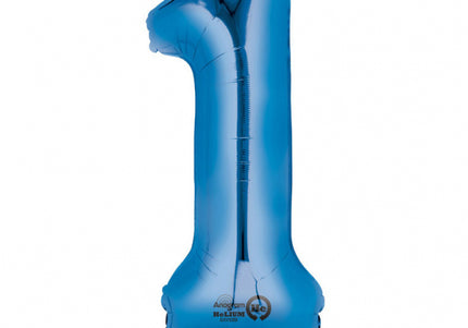 Folienballon ZAHL "1" XL blau