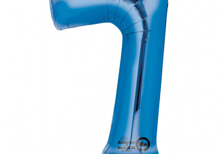 Folienballon ZAHL "7" XL blau