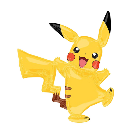 Stehender Airwalker Ballon des gelben Pokemons Pikachu