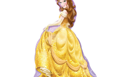 Belle Folienballon – Disney Prinzessin Die Schöne und das Biest Heliumballon im gelben Kleid für Kindergeburtstag und Prinzessinnenparty