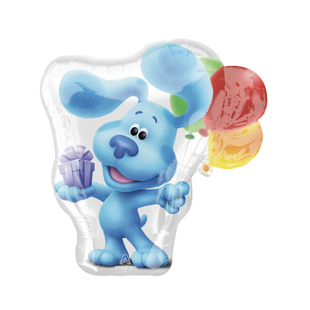Blues Clues Folienballon von Anagram mit blauem Hund und Ballons für Kindergeburtstag