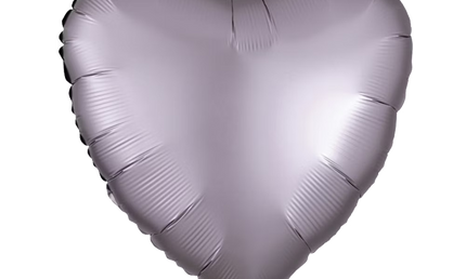 Herzballon-Folienballon, in mattem finish, 43 cm, greige Farben.