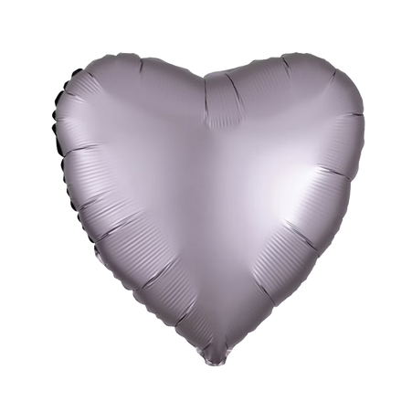 Herzballon-Folienballon, in mattem finish, 43 cm, greige Farben.