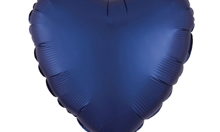 Herzballon-Folienballon in Navy-Blau, in mattem finish, 43 cm.