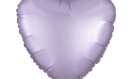 Herzballon-Folienballon, in mattem finish, 43 cm, in zartem Pastell-Lila.