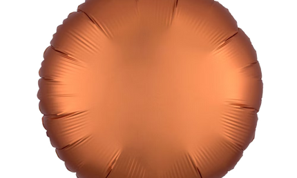 Runder bernsteinfarbener Folienballon 43cm in mattem metallischem Glanz