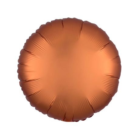 Runder bernsteinfarbener Folienballon 43cm in mattem metallischem Glanz