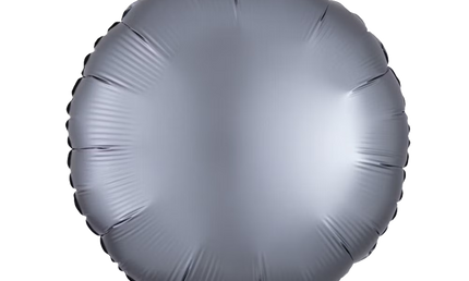 runder Folienballon, in mattem finish, 43 cm, in graphitgrau.