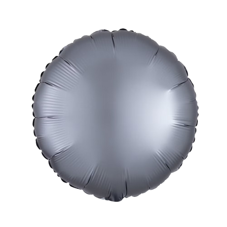 runder Folienballon, in mattem finish, 43 cm, in graphitgrau.