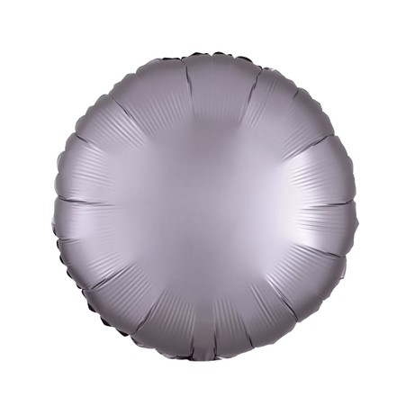runder Folienballon, in mattem finish, 43 cm, in grau-beige - Produktfoto.