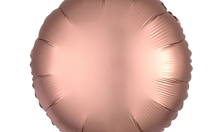 Roségoldener runder 43 cm Folienballon – Produktfoto. Matter Glanz.
