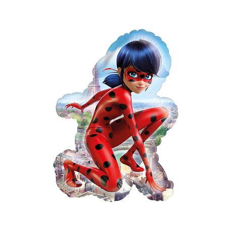 Miraculous Ladybug Folienballon – Ladybug Superheldin Ballon für Kindergeburtstag, Partydeko Miraculous Ladybug