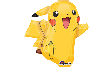Pikachu Pokémon Folienballon XL – gelber Heliumballon mit Pikachu Motiv für Kindergeburtstag, Pokémon Partydeko und Fan Geschenk