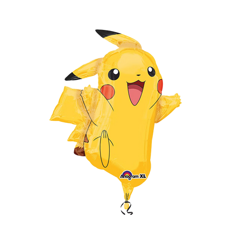 Pikachu Pokémon Folienballon XL – gelber Heliumballon mit Pikachu Motiv für Kindergeburtstag, Pokémon Partydeko und Fan Geschenk