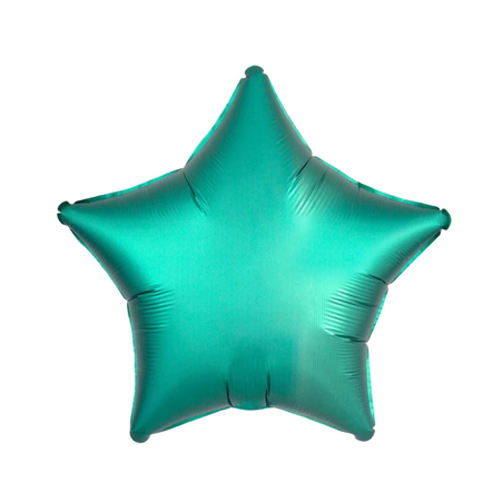 Folienballon als Stern, in mattem finish, 43 cm, Jade-Grün.