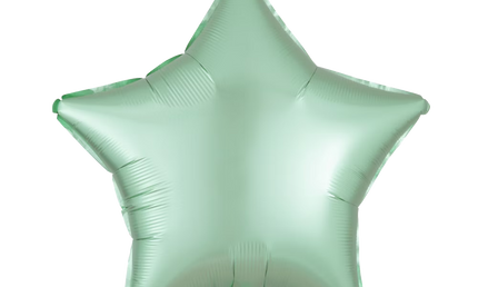 Sternförmiger Folienballon, matt, 43 cm, in Minzgrün - hellgrün.