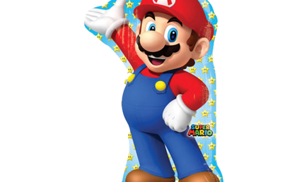 Super Mario Folienballon XL – Heliumballon mit Nintendo Mario Motiv für Kindergeburtstag, Gaming Partydeko und Super Mario Fans