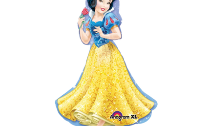 Schneewittchen Folienballon – Disney Prinzessin Heliumballon mit gelbem Kleid für Kindergeburtstag, Prinzessinnenparty und Disney Partydeko