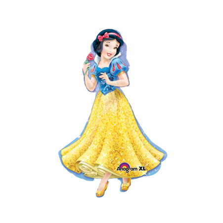 Schneewittchen Folienballon – Disney Prinzessin Heliumballon mit gelbem Kleid für Kindergeburtstag, Prinzessinnenparty und Disney Partydeko
