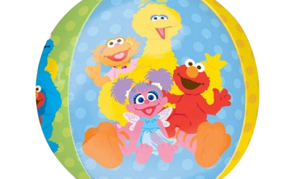 Sesamstraße Orbz Folienballon von Anagram mit Elmo Abby Cadabby und Big Bird buntes Kinderparty Motiv