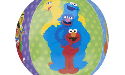 Sesamstraße Orbz Folienballon von Anagram mit Krümelmonster Elmo und Big Bird fröhliche Kindergeburtstag Deko
