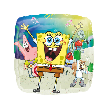 SpongeBob Folienballon XXL mit Patrick Thaddäus Sandy Kindergeburtstag heliumgeeignet