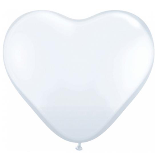 Herzballon weiß, 30cm 