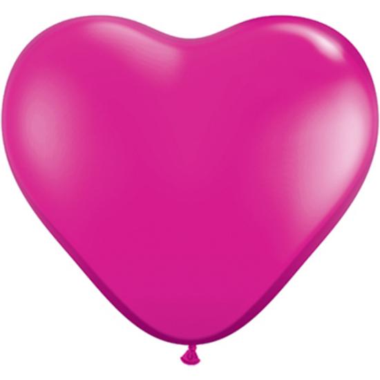 Herzballon pink, 30cm 