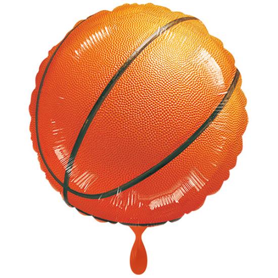 Folienballon 43cm "Basketball" mit Heliumfüllung