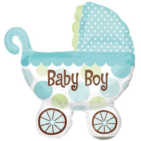 Folienballon "Kinderwagen - Baby Boy" 