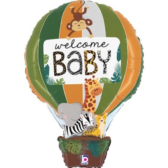 Folienballon "Heißluftballon - Welcome Baby" 