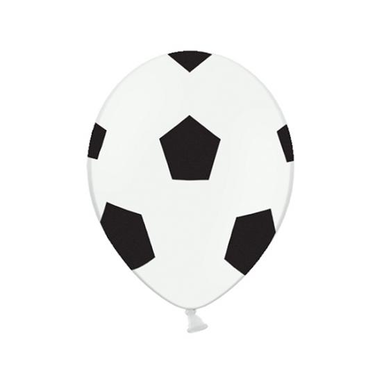 Luftballon "Fußball" schwarz-weiß, 6 Stück 