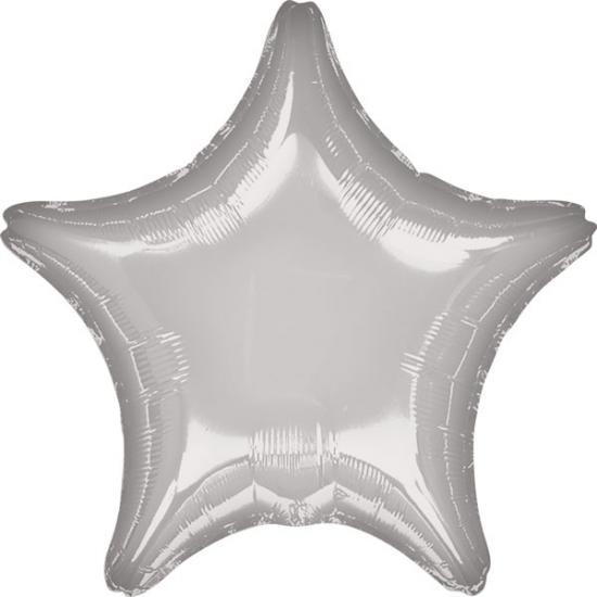 Folienballon Stern 48cm SILBER metallic 
