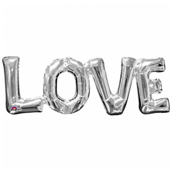 Folienballon Schriftzug "LOVE" silber 