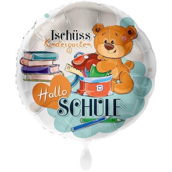 Folienballon 71cm "Tschüss Kindergarten - Hallo Schule" 