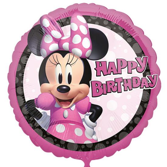 Folienballon 43cm "Minnie Mouse - Happy Birthday" 