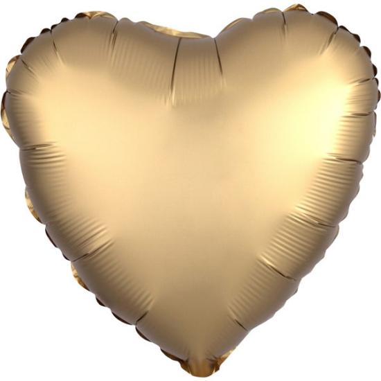 Folienballon Herz 43cm GOLD Satin 