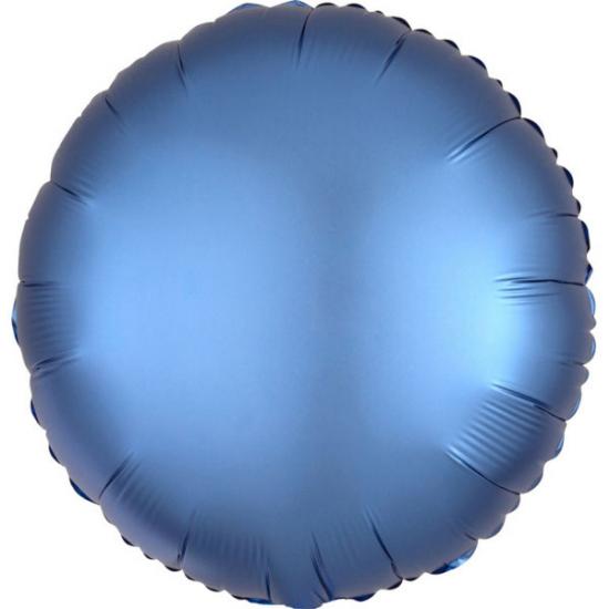 Folienballon Rund 43cm BLAU Satin 