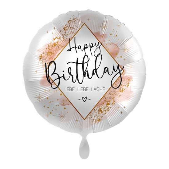 Folienballon 43cm "Happy Birthday" 
