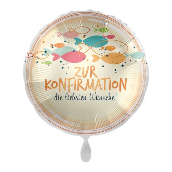 Folienballon 43cm "ZUR KONFIRMATION die liebsten Wünsche" 