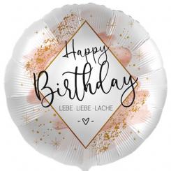 Folienballon 71cm "Happy Birthday" Lebe - Liebe - Lache 