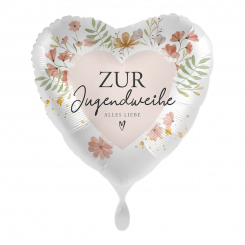 Folienballon 43cm "Zur JUGENDWEIHE alles Liebe" 