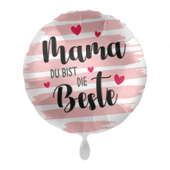 Folienballon 43cm "Mama du bist die Beste" 