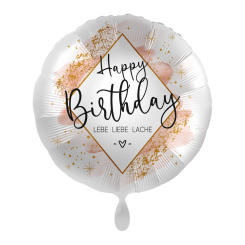 Folienballon 43cm "Happy Birthday" Lebe - Liebe - Lache 