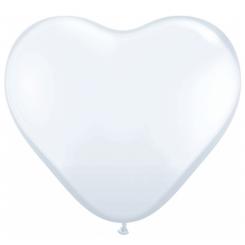 Herzballon weiß, 30cm 