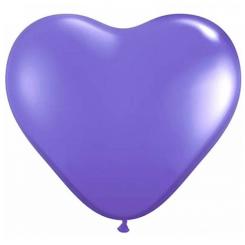 Herzballon lila, 30cm 