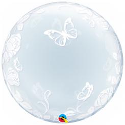 DecoBubble 61cm "Schmetterlinge und Rosen" 