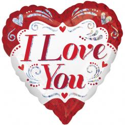 Folienballon 43cm "I love you" 